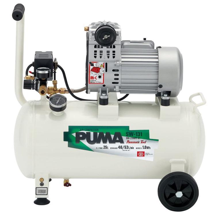 SK11 エアコンプレッサ SW-131 SW-L25MPF-01 タンク容量 25L オイル
