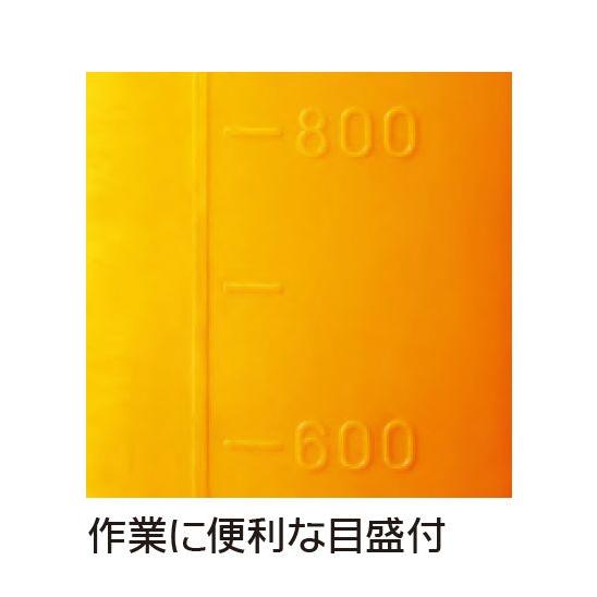 スイコー（SUIKO） 丸型容器 M型 M-200 200L オレンジ 目盛り付 丸桶