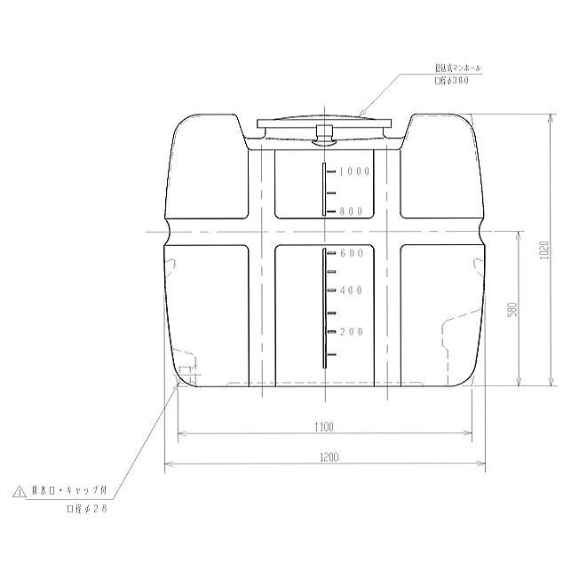 スイコー（SUIKO） スーパーローリータンク 1000L SLT-1000 オレンジ