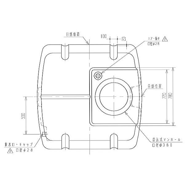 スイコー スーパーローリータンク 1500L SLT-1500 25Aバルブ直付 オレンジ 水タンク 運搬 散水 防除 [個人様配送不可]の画像