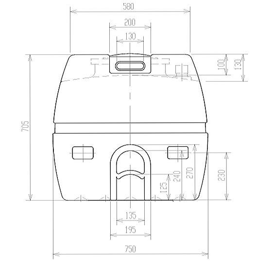 スイコー スーパーローリータンク 300L SLT-300 25Aバルブ直付 オレンジ 水タンク 運搬 散水 防除 [個人様配送不可]_4