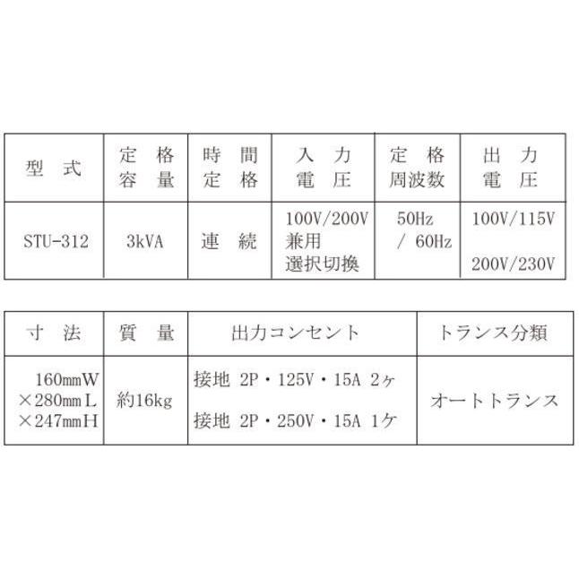 SUZUKID（スズキッド） トランス 昇圧・降圧兼用ポータブル変圧器 