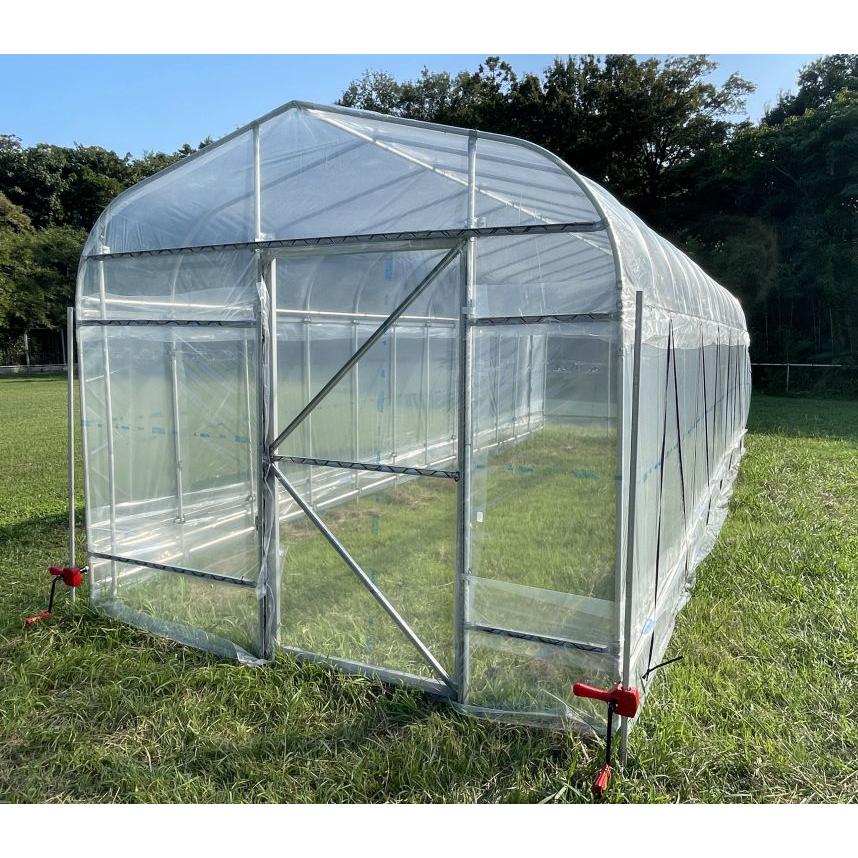 こう様 2点まとめ買い 特売] ビニールハウス ヒロガーデン6 スライドドア 換気セット付き 6坪