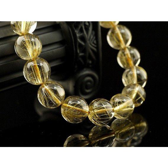 ☆高品質☆【ブレスレット】ゴールデンルチルクォーツ (4A) (約