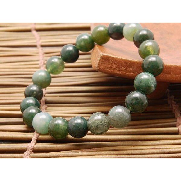パワーストーン ブレスレット モスアゲート 天然石 メンズ レディース