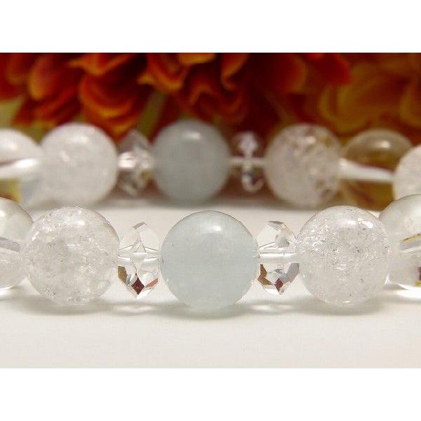 パワーストーン ブレスレット アクアマリン 10mm 水晶 天然石 メンズ