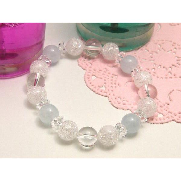 パワーストーン ブレスレット アクアマリン 10mm 水晶 天然石 メンズ