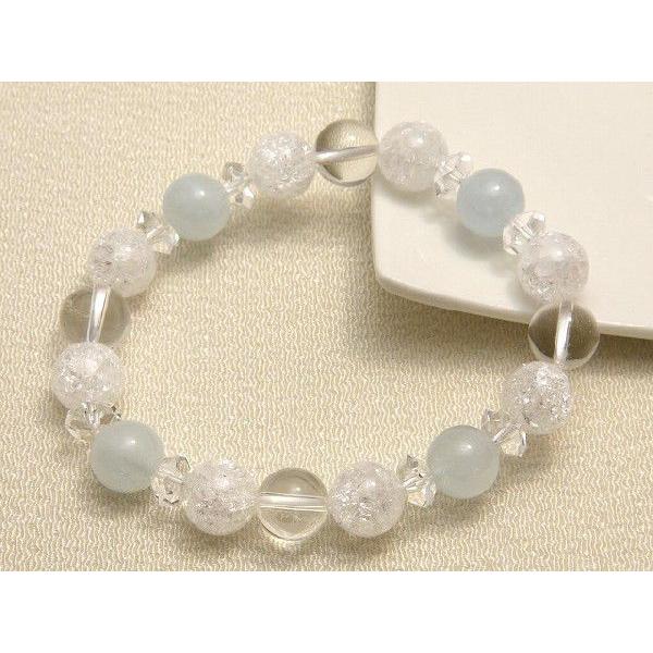 パワーストーン ブレスレット アクアマリン 10mm 水晶 天然石 メンズ