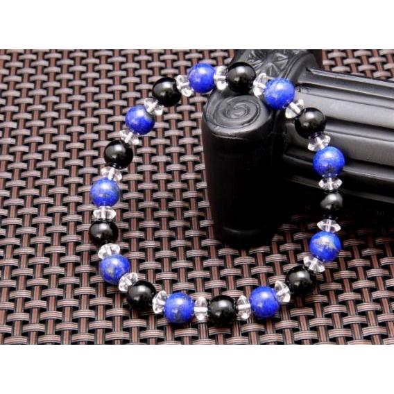 パワーストーン ブレスレット ラピスラズリ オニキス 8mm 水晶 天然石 