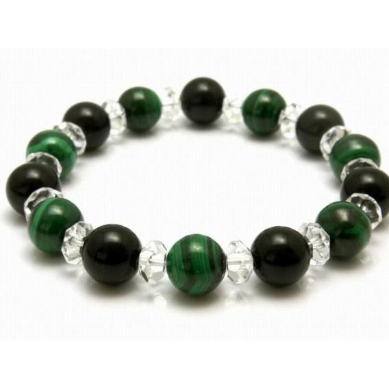 パワーストーン ブレスレット マラカイト オニキス 10mm 水晶 天然石  