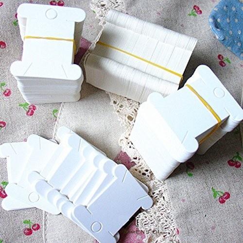 糸巻き台紙 100枚セット 無地【白厚紙】ノーブランド品 : やままつ屋