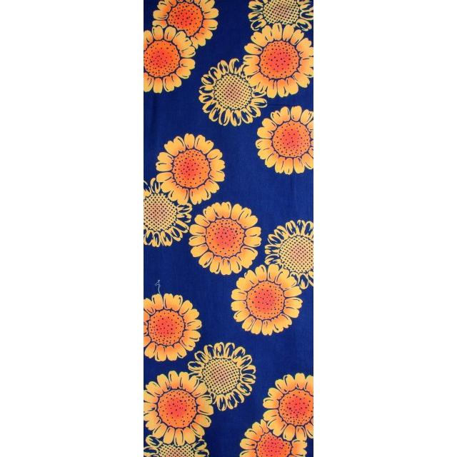 プレーリードッグ和布華 夏模様 手ぬぐい ひまわりの花 : 岐阜の木工屋