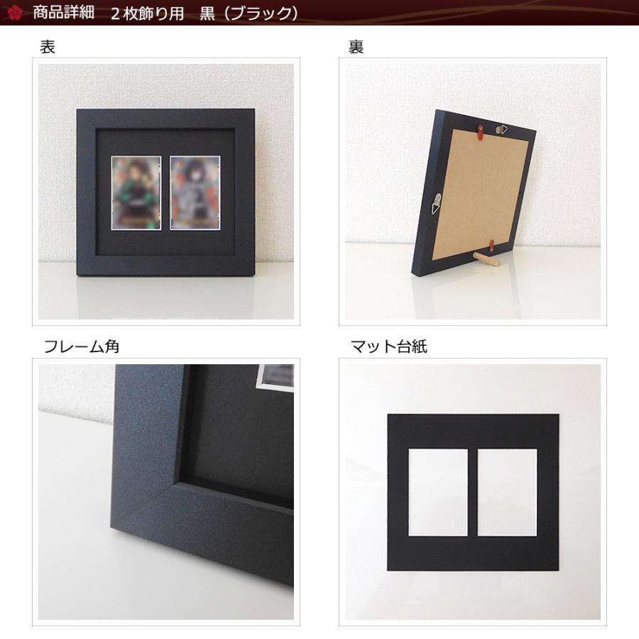 カードを飾る額縁 トレカ ポケカ 額 2連 収納 フレーム ケース UV