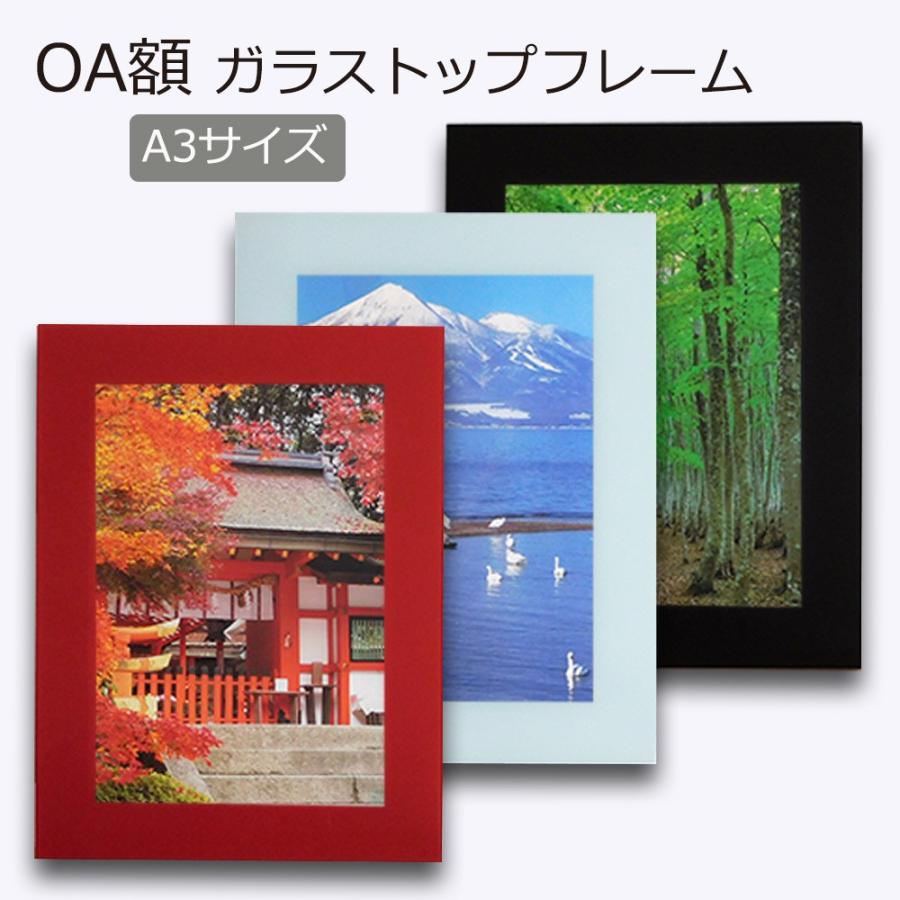OA額 ガラストップフレーム A3 (297x420mm) 表全面1枚ガラス仕様 額縁