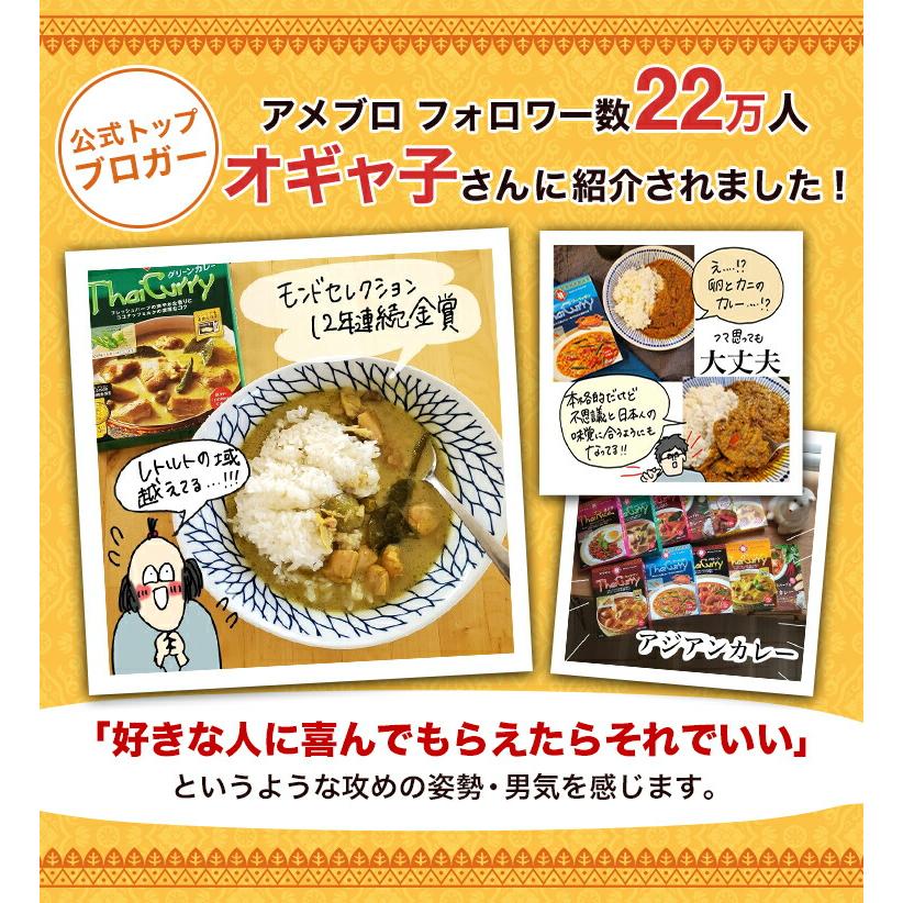 ギフト 食品 カレー レトルトカレー レトルト食品 お取り寄せ レトルト食品 ヤマモリ タイカレーとガパオ 11個セット タイ料理 辛口 中辛 3000円 台 誕生日｜yamamori-ya｜10