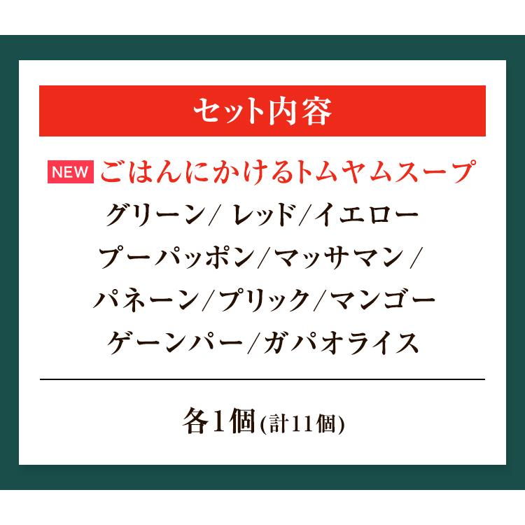 タイカレー と ガパオ 11個セット ヤマモリ レトルトカレー カレー タイ料理 カレーレトルト グリーンカレー レッド マッサマン ガパオ | ヤマモリ | 01