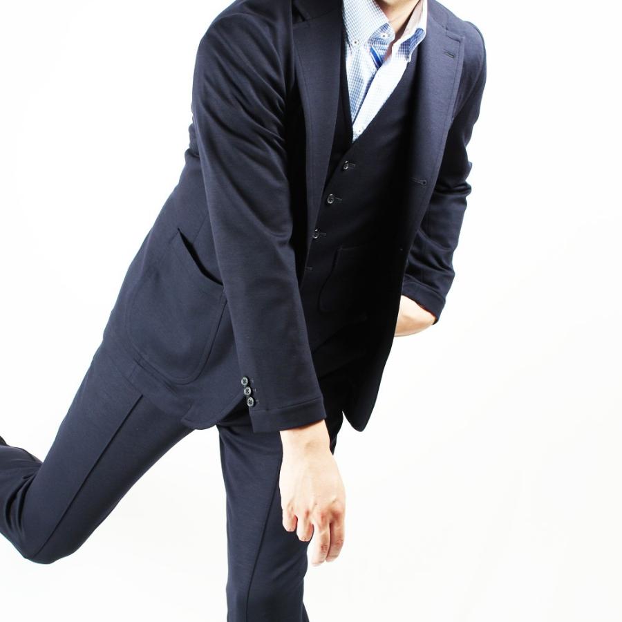 スーツ メンズ ジャージースリーピーススーツ 毛芯無し裏地無し 脱コンストラクション 国内縫製 ネイビーツイル サイズ変更可能 受注生産 納期約4週間 Gxps3j1 ボタン 裏地のヤマモト Yahoo店 通販 Yahoo ショッピング