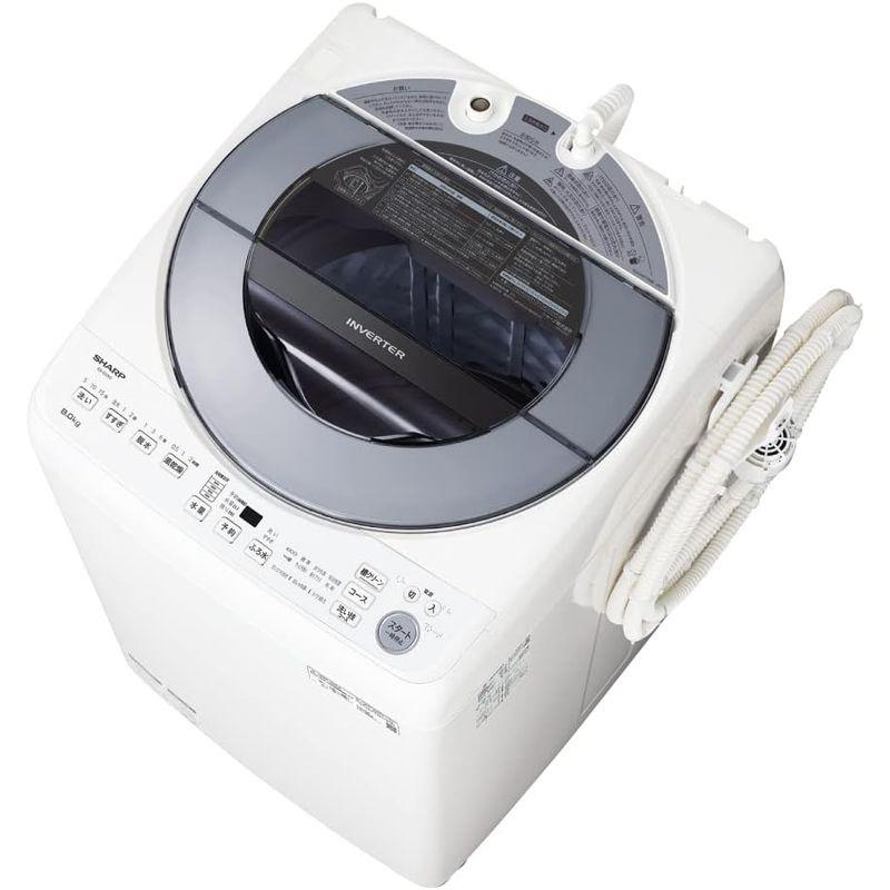 穴なし槽 ES-GV8G-S シャープ インバーター搭載 洗濯機 全自動洗濯機 美