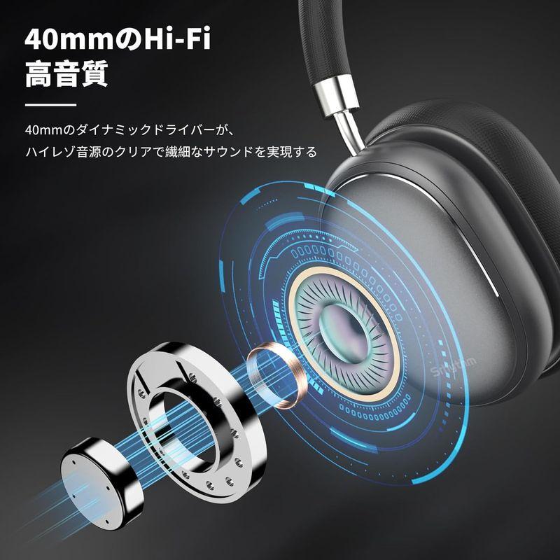 Srhythm NC95 ワイヤレスヘッドホンBluetooth 5.3 アクティブノイズキャンセリング/外音取り込み機能/ハイレゾ対応 最