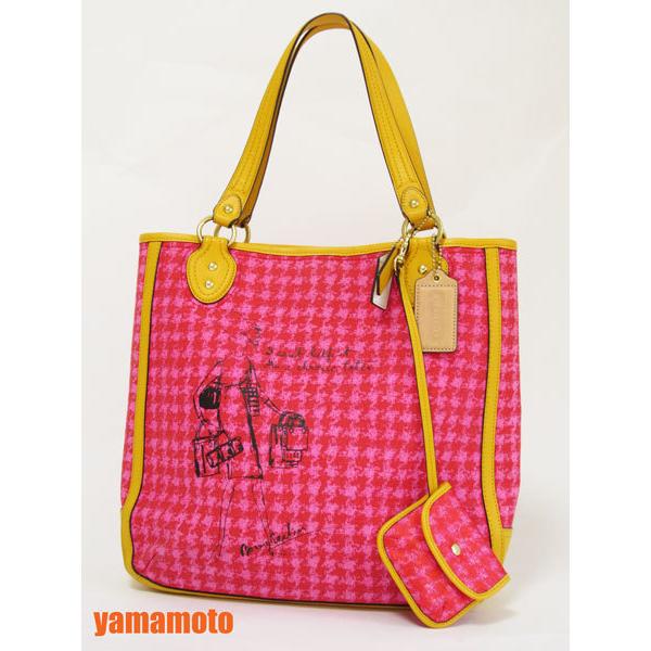 COACH（コーチ） 送料無料 トートバッグ ポピー ピンク ポーチ付き