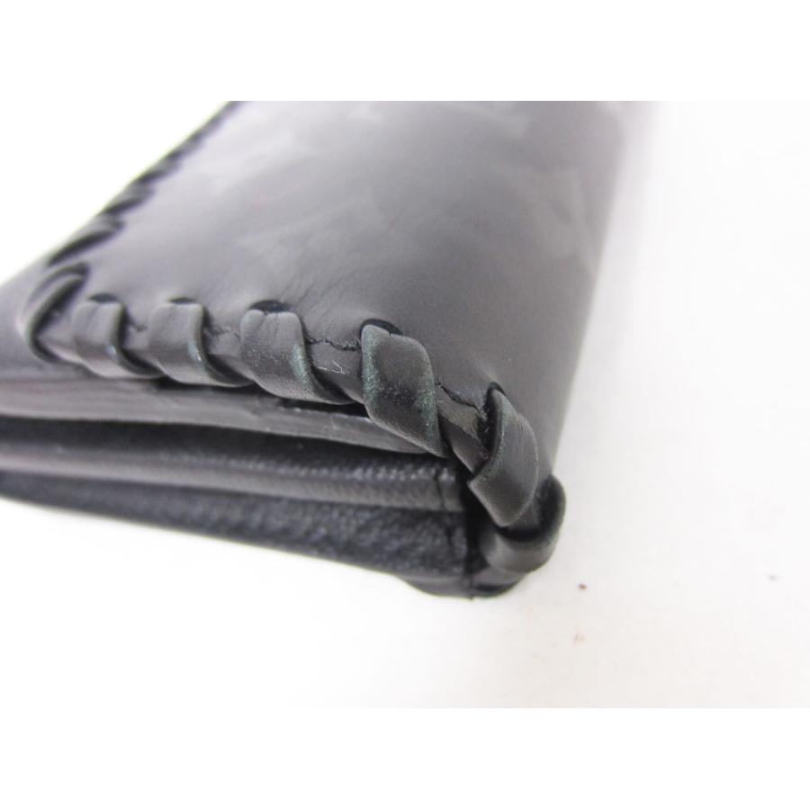 LOUIS VUITTON 送料無料 ルイヴィトン レザー ブラック ポルトフォイユ  