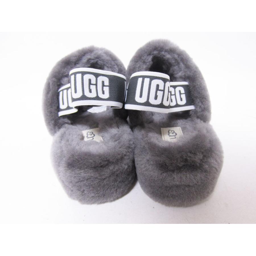 送料無料 UGG アグ FLUFF YEAH SLIDE フラッシー イヤー スライド サンダル ムートン グレー レディース サイズ:23 美品｜yamamoto7887｜03