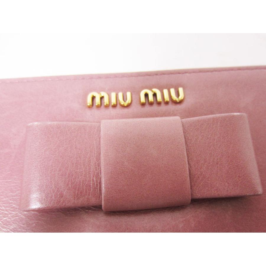 miu miu（ミュウミュウ） 超美品 送料無料 ファスナー 長財布 L字