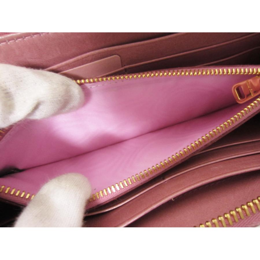 miu miu（ミュウミュウ） 超美品 送料無料 ファスナー 長財布 L字