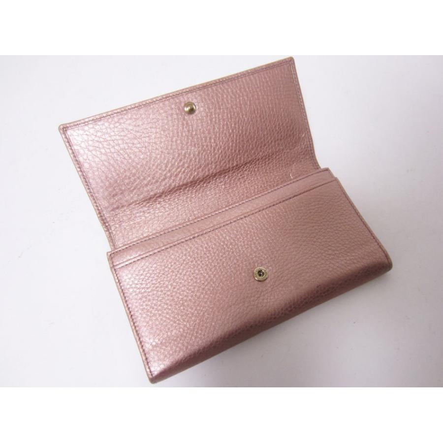 GUCCI（グッチ） 送料無料 ソーホー 2つ折り 長財布 レザー メタリック