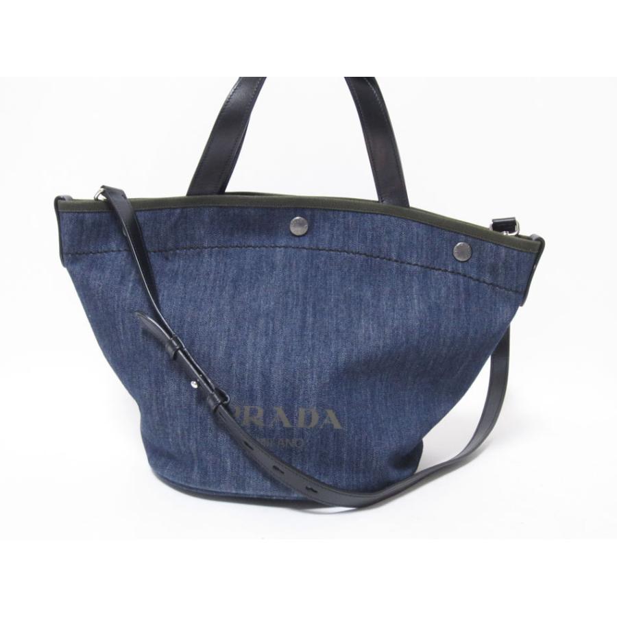 PRADA プラダ 2WAY デニム生地ショルダーバッグ PRADA（プラダ） 送料無料 2WAYバッグ ハンドバッグ ショルダーバッグ