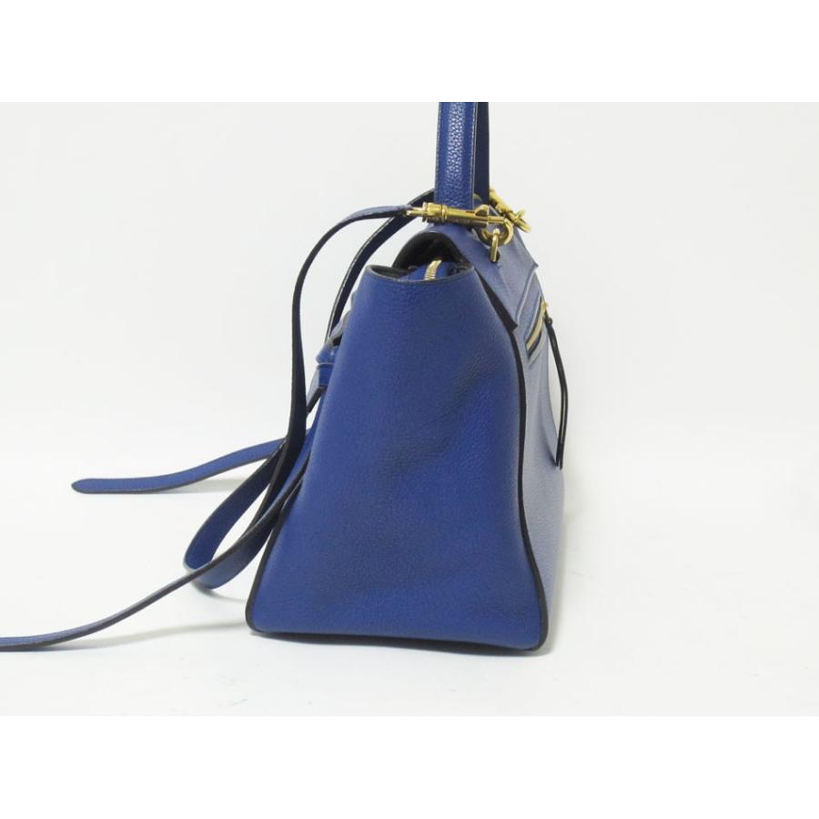 美品　セリーヌ ベルトバッグ ミニ レザー 2WAY ハンド ショルダーバッグ CELINE セリーヌ ベルトバッグ ミニ 2WAY ショルダーバッグ