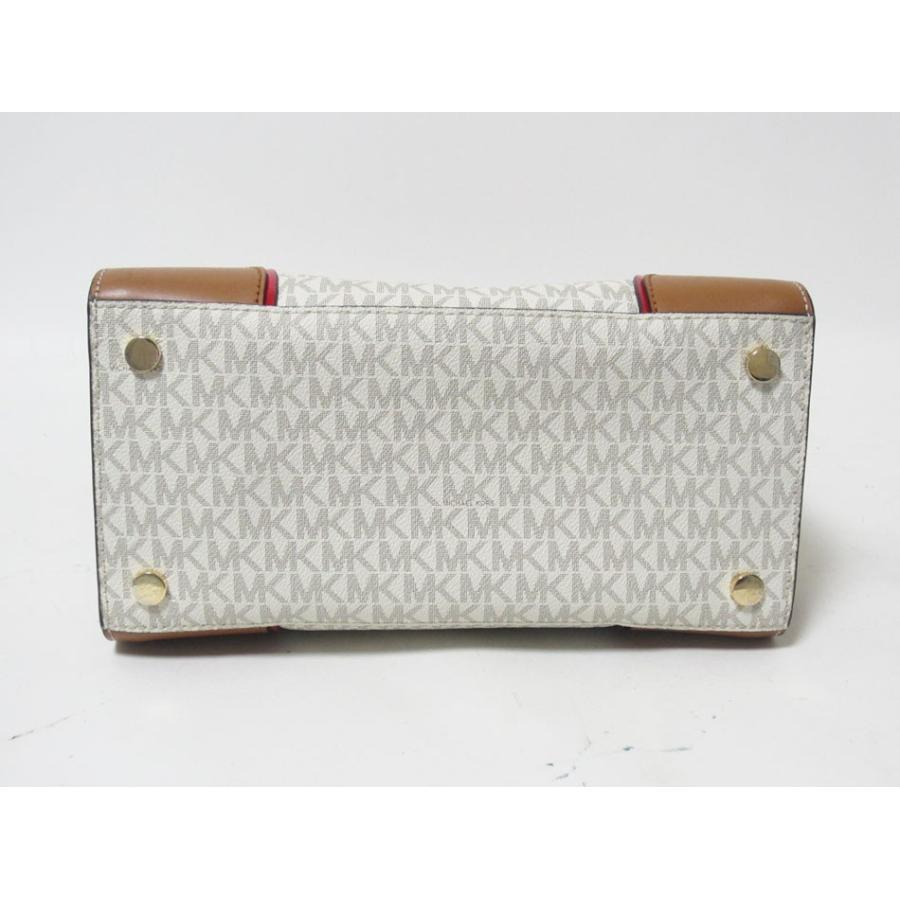 【極美品】MICHAEL KORS トートバッグ ホワイト/ブラウン MICHAEL KORS（マイケルコース） 送料無料 トートバッグ ホワイト