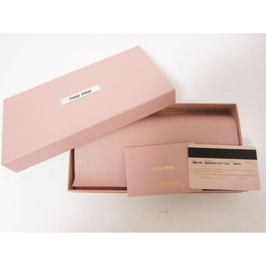 miu miu（ミュウミュウ） 送料無料 長財布 MADRAS＋CITY CAL マドラス