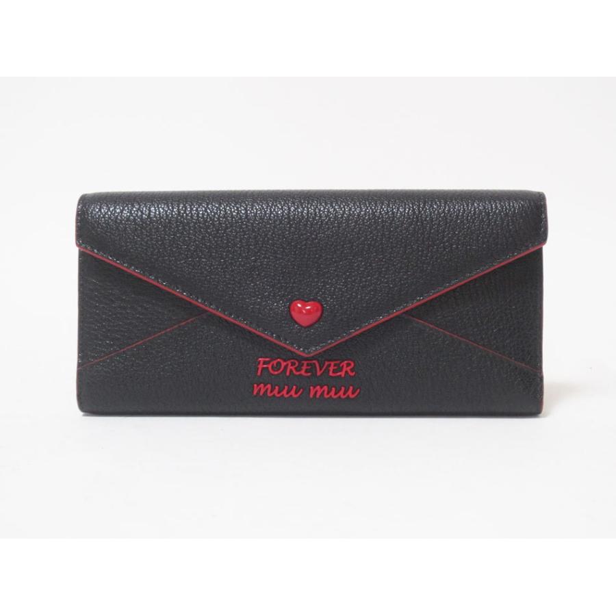 miu 送料無料 ミュウミュウ 3つ折り 長財布 MADRAS FOREVER マドラス  