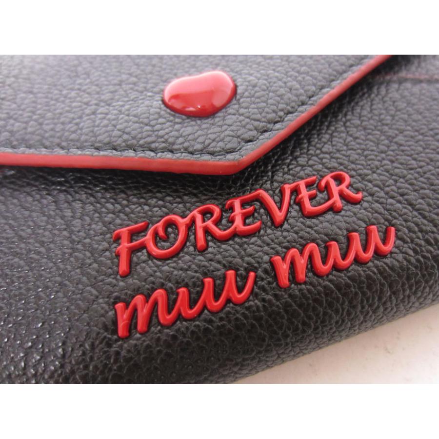 miu 送料無料 ミュウミュウ 3つ折り 長財布 MADRAS FOREVER マドラス  