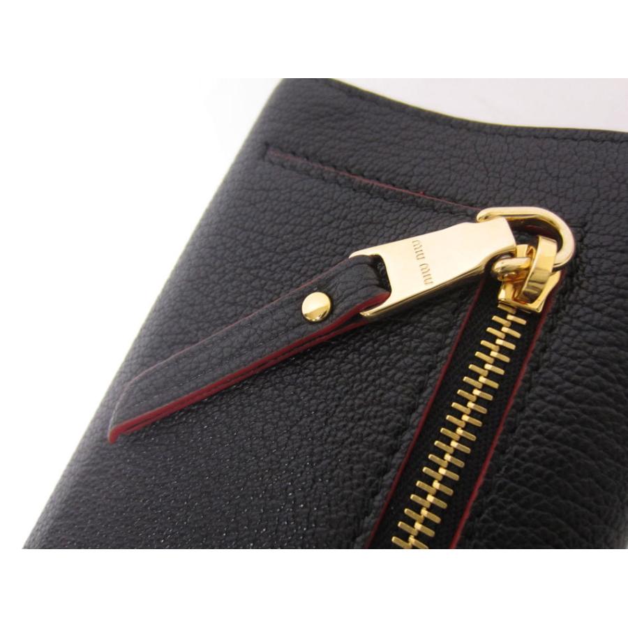 miu 送料無料 ミュウミュウ 3つ折り 長財布 MADRAS FOREVER マドラス  