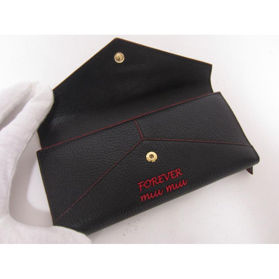 miu 送料無料 ミュウミュウ 3つ折り 長財布 MADRAS FOREVER マドラス  
