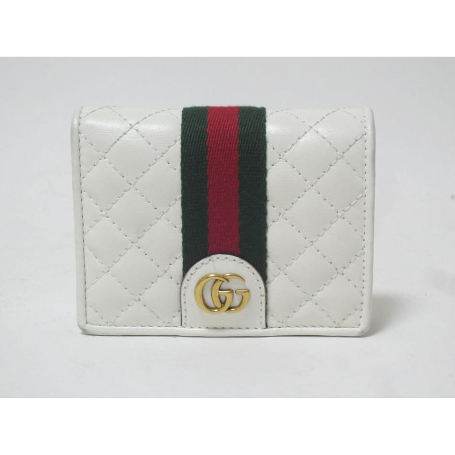 GUCCI グッチ ダブルG キルティング コンパクトウォレット 2つ折り