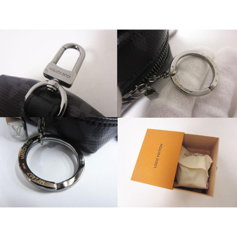 Louis Vuitton LOUIS VUITTON Bijoux Sack Square Pouch MP2467 Shiny Monogram  Eclipse Rainbow Key Ring Bag Charm Belt Waist Men's