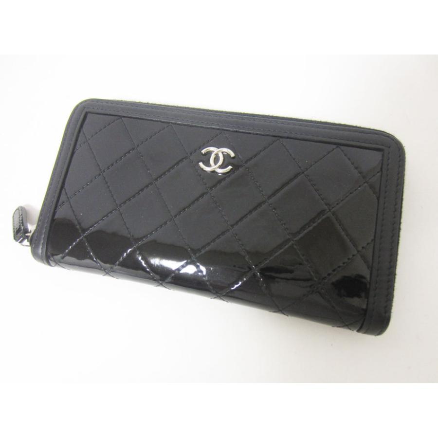 CHANEL（シャネル） 送料無料 ラウンドファスナー財布 長財布 エナメル