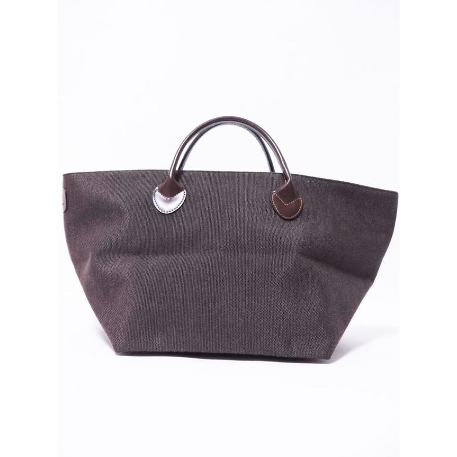 美品 Hervé Chapelier ミニ トート 舟形 モカ ブラウン レザー Herve