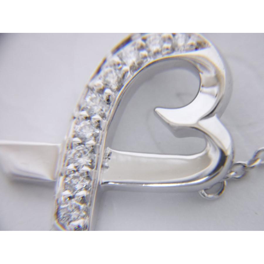 ティファニー　ラビングハートネックレス　ダイヤ　k18wg ホワイトゴールド TIFFANY&Co.】ティファニー ダブルラビングハート ネックレス