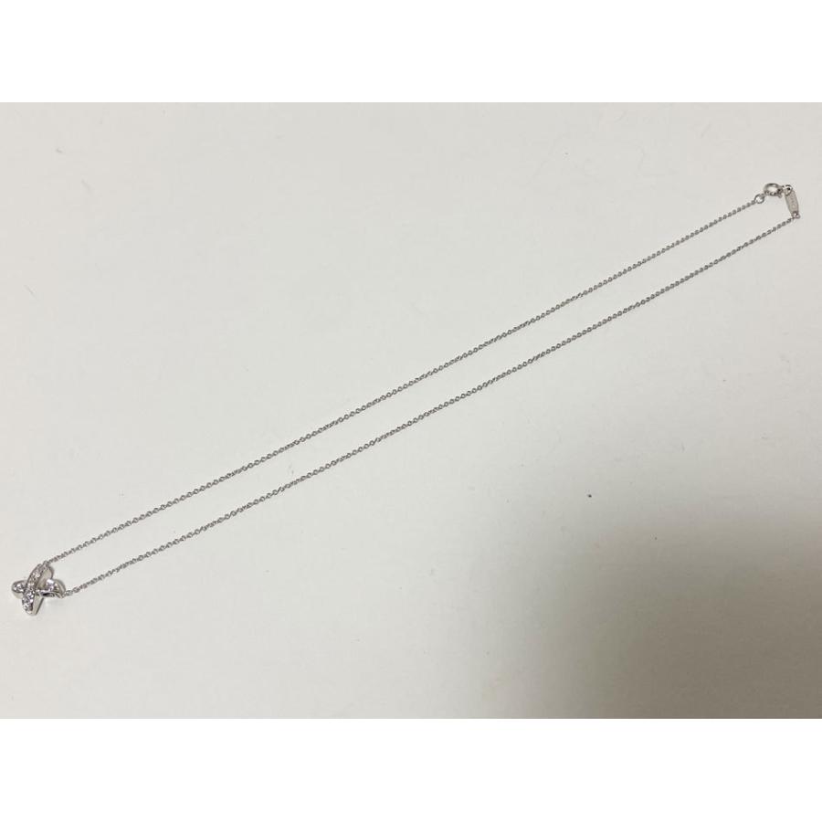 9/30までの販売【ティファニー】クロスステッチ ダイヤ ネックレス K18 Tiffany & Co. - ティファニー Tiffany & Co. ネックレス クロス