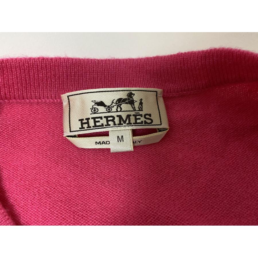 HERMES（エルメス） メンズ セーター 長袖 カシミア シルク レッド系 M