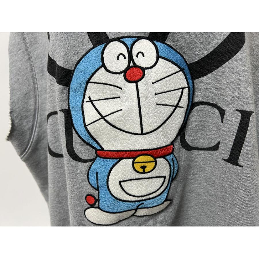 送料無料 GUCCI グッチ メンズ ドラえもん パーカー ノースリーブ 袖なし グレー Mサイズ 633099 中古｜yamamoto7887｜03