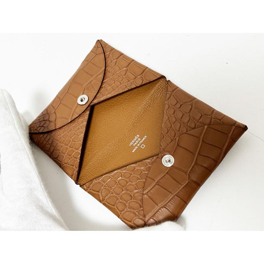 HERMES 送料無料 エルメス カルヴィ カードケース クロコダイル HERMES 送料無料 エルメス カルヴィ カードケース クロコダイル
