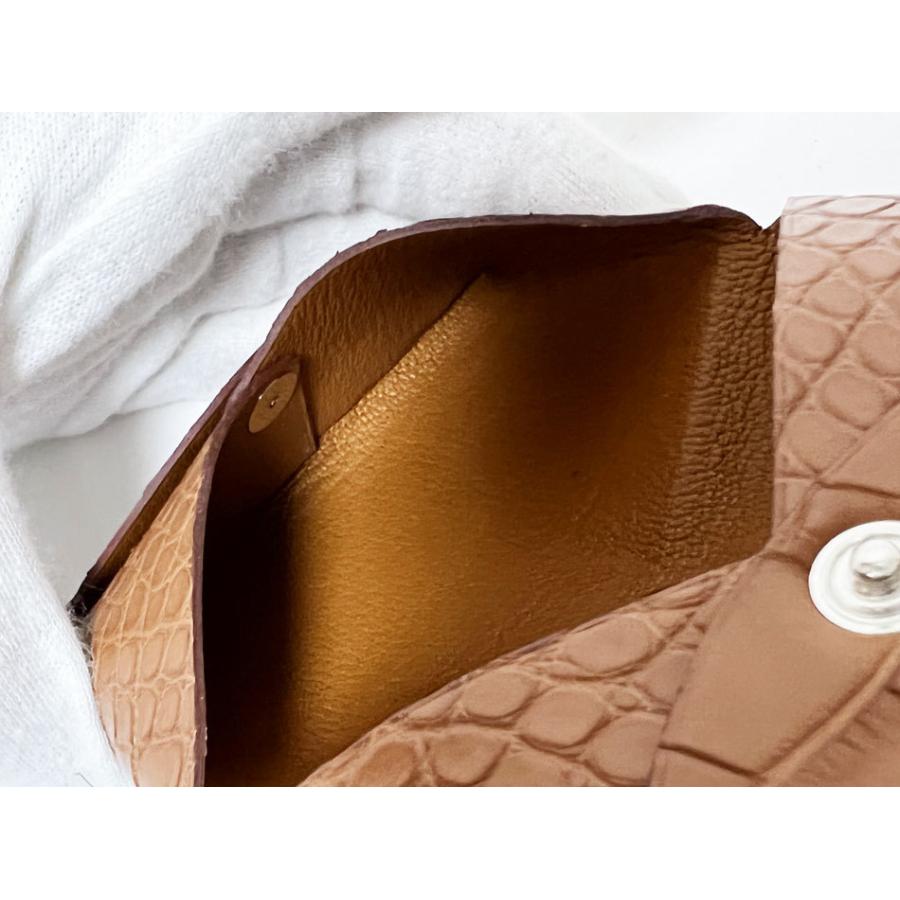 HERMES 送料無料 エルメス カルヴィ カードケース クロコダイル HERMES 送料無料 エルメス カルヴィ カードケース クロコダイル