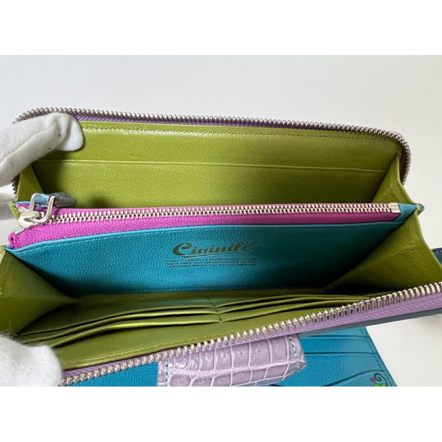 Civinile 送料無料 チビナイル ペコラ クロコダイル ラウンド