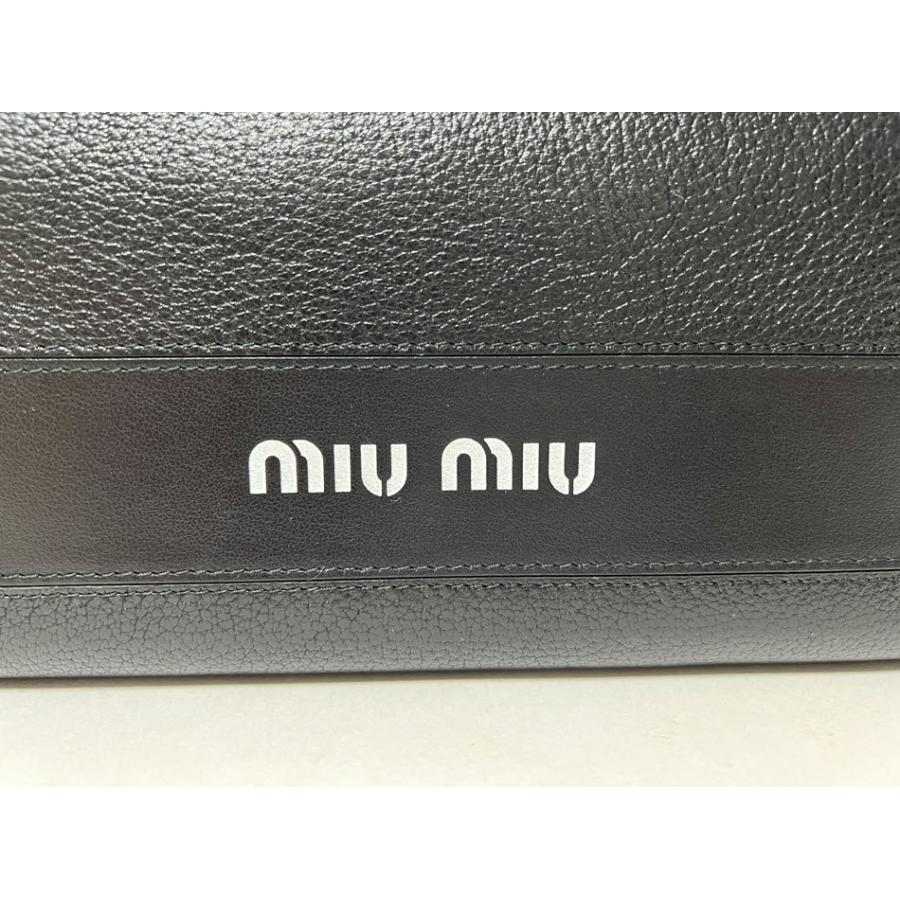 miu 送料無料 ミュウミュウ ファスナー 長財布 レザー MADRAS CITY  