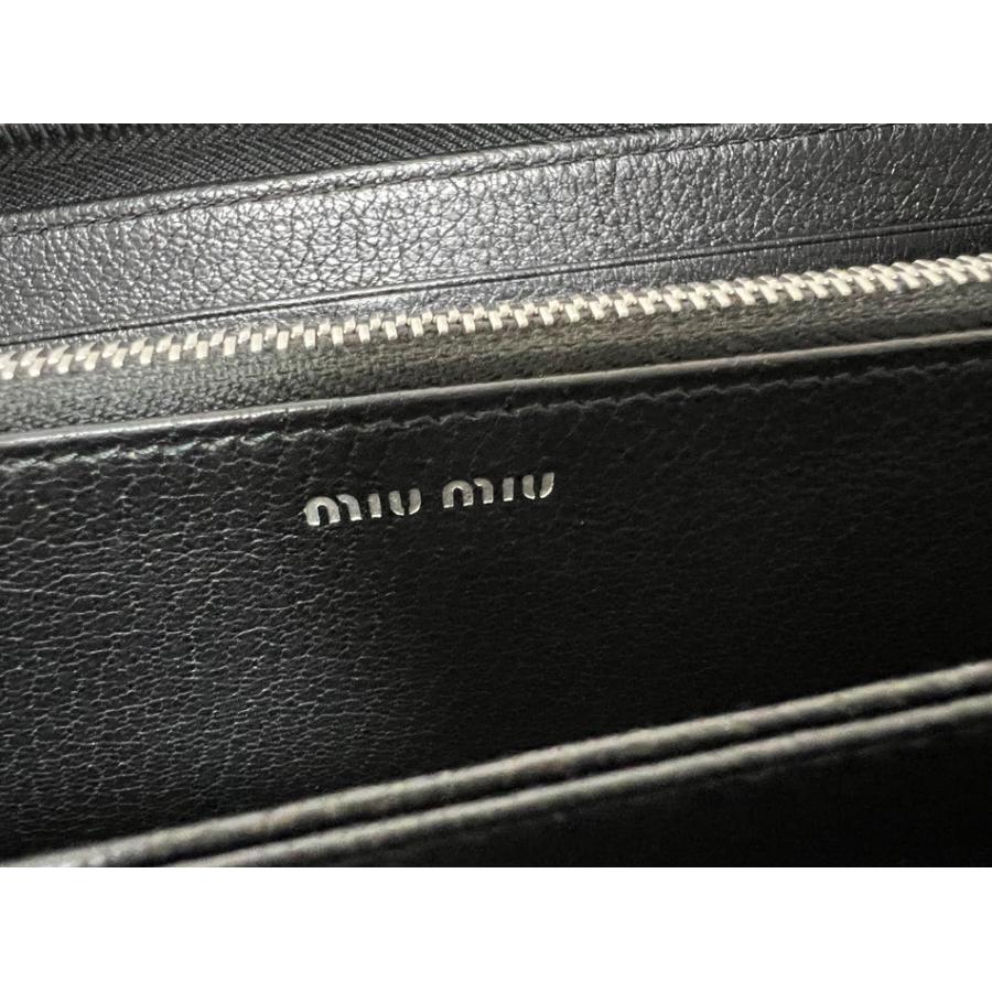 miu miu（ミュウミュウ） 送料無料 ファスナー 長財布 レザー MADRAS
